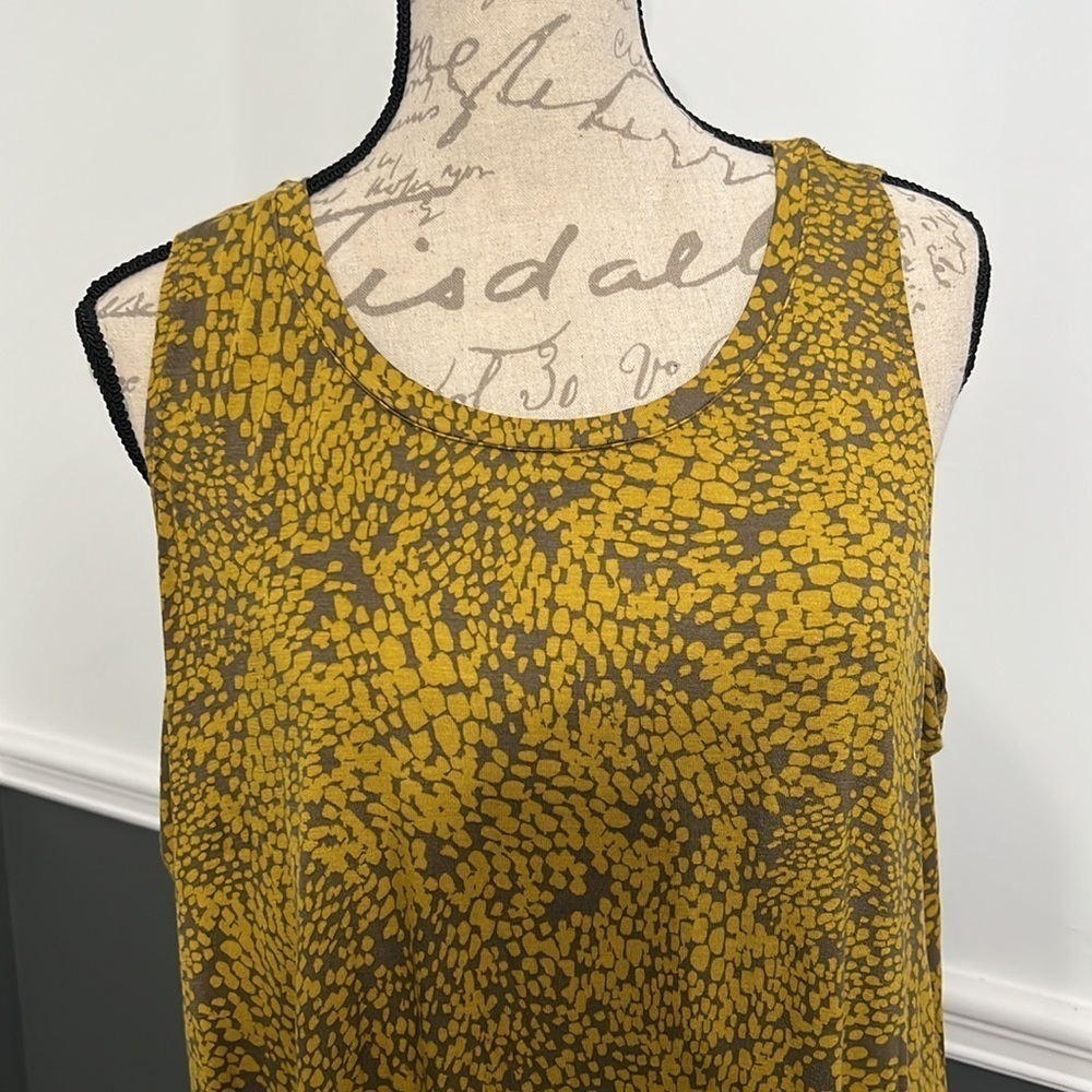 LOGO Layers XL Tank Top Loose Fit Yellow/Brown Design - Picture 2 of 6